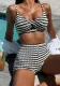 Summer Two-Piece Swimsuit Black White Contrast Sexy Bikini