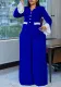 Plus Size Summer Fashion Bell Sleeve Top Pleated Wide-Leg Pants Two-Piece Set