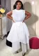 Plus Size African Women Casual Ruffle Edge Pleated Two-piece Set