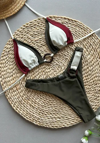 Women Bikini Sexy Patchwork Two Pieces Swimwear