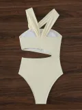 Women Sexy 3D Flower Hollow One-Piece Swimwear