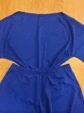 Plus Size Women Summer Two-Piece Set Boat Neck Drawstring Bat Sleeves Skirt Two-Piece Set