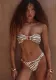 Sexy Print Strapless Women's bikini Two Pieces Swimwear