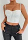 Summer Women's Sexy Slim Low Back Strap Crop Ruffled Top
