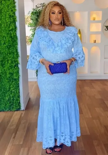 Africa Plus Size Women's lace Loose Dress