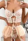 Lace-Up Mesh Steel Ring Lingerie Set