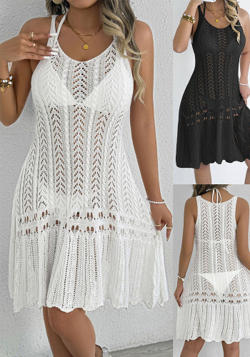 Women's Beach Dresses Cutout Knitting Tank Dresses