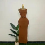 Women knitting Top and Skrit two-piece set