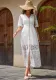 Women Lace Embroidered Beach Cover-up Holidays Beach Holidays Dress