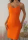 Women Metal Buckle Cross Strapless Backless Sexy Bodycon Dress