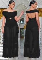 Women Sexy Top and Long Skirt Two-piece Set
