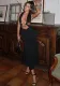 Women Spring Summer Sexy V Neck Halter Neck Backles Dress