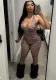 Women Summer Leopard Print Sexy V-neck Backless Halter Neck Jumpsuit