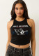 Women Print Ribbed Tank Top