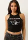 Women Print Ribbed Tank Top
