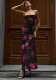 Women Spring Flower Print Sexy Backless Lace-Up Dress