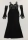 Beaded Strap Slim High Slit Formal Party Evening Dress
