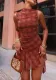 Fashion Women's Plaid Print Dress