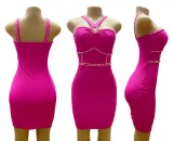 Women Beaded Sexy French Halter Neck Dress