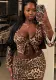 Spring Leopard Print Tie Top Short Skirt Two Piece Set