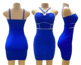 Women Beaded Sexy French Halter Neck Dress