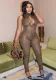 Spring Sexy High Waist Tight Fitting Leopard Print Jumpsuit