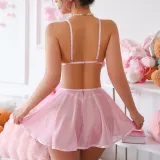 Spring and Summer Lingerie Set Sesy Flower Skirt Set