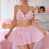 Spring and Summer Lingerie Set Sesy Flower Skirt Set