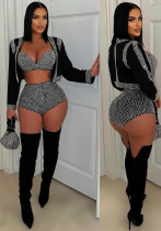 Women Sexy Elegant Beaded Three-Piece