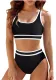 Women bikini color matching sports sexy two pieces Swimwear
