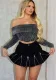 Women sexy solid zipper skirt