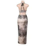 Women Spring Sexy Leopard Bodycon Dress