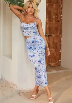 Women printed sexy summer Beach Holidays dress