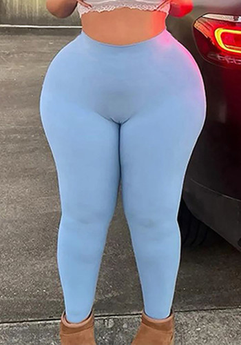 Plus Size Summer Women Solid Basic Fitness Yoga Pants