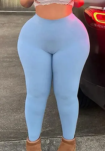 Plus Size Summer Women Solid Basic Fitness Yoga Pants