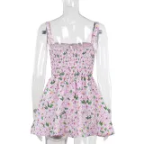 Women summer floral Strap Dress
