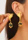 Women earrings jewelry retro glass earrings matte color flower hydrangea earrings