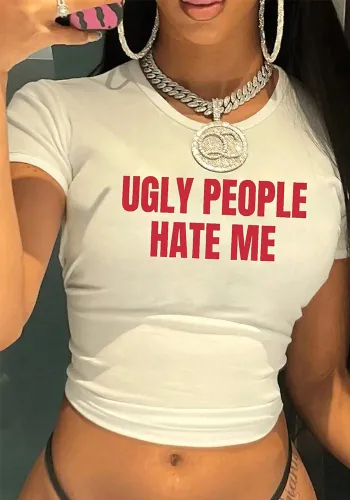 Women Street Print Crop T-shirt