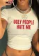 Women Street Print Crop T-shirt