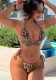 Leopard Sequin Bikini Sexy Two-Piece Swimsuit