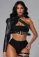 Punk One-Shoulder PU Leather Rock & Dance Style Party Top