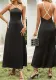 Summer Pearl-Chain Halter Neck Satin Dress