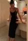 Women Spring Summer Sexy Hollow Bodycon Halter Neck Dress