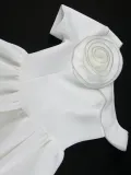 Solid Color A-Line One-Shoulder Wedding Dress