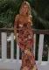 Women Off-shoulder Bodycon Suspender Floral Dress