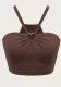 Solid Color Heart Ring Vest Sleeveless Top
