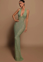 Women Sexy One-shoulder Sequin Bodycon Formal Party Party Evening Dress