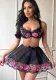 Women See-Through lace embroidery See-Through sexy lingerie