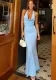 Women Sexy Halter Neck Backless Pile Neck Dress
