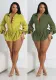 Women Solid Long Sleeve Button Cargo Jumpsuit